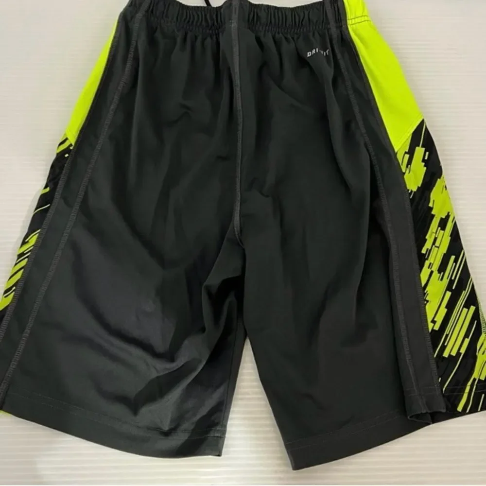 10/$50 Nike Kids Black Gray and Yellow Athletic Shorts Size S